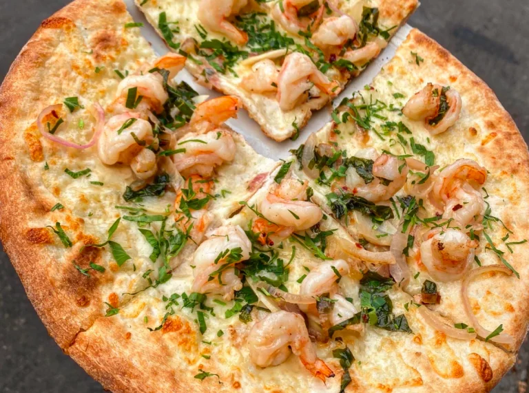pizza with shrimp